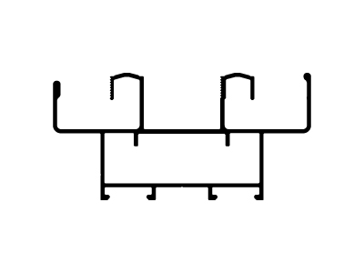 Marco perimetral corrediza corte a 45º
